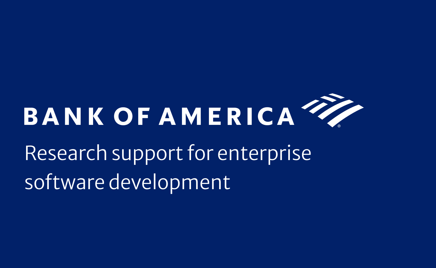 Bank of America enterprise user experience research